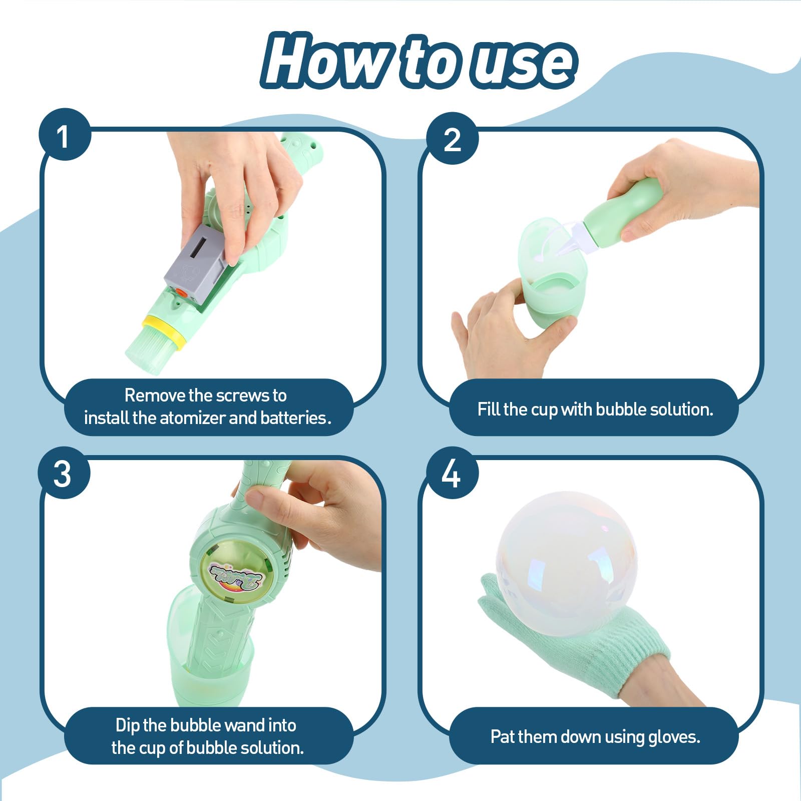 Generic Rechargeable Bubble Machine offers cordless fun for on-the-go entertainment.