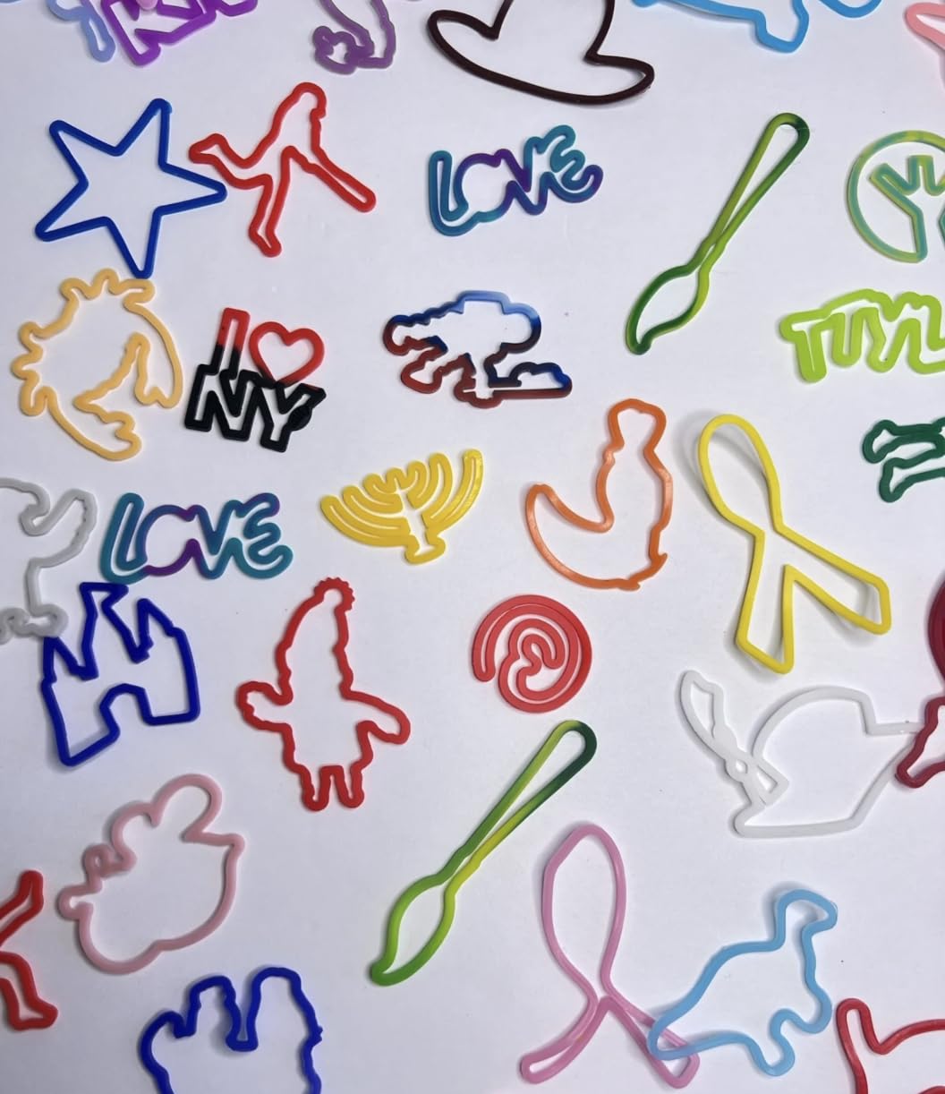 Generic Sillybandz 100 assorted shapes bracelets show vibrant color variety for kids and play