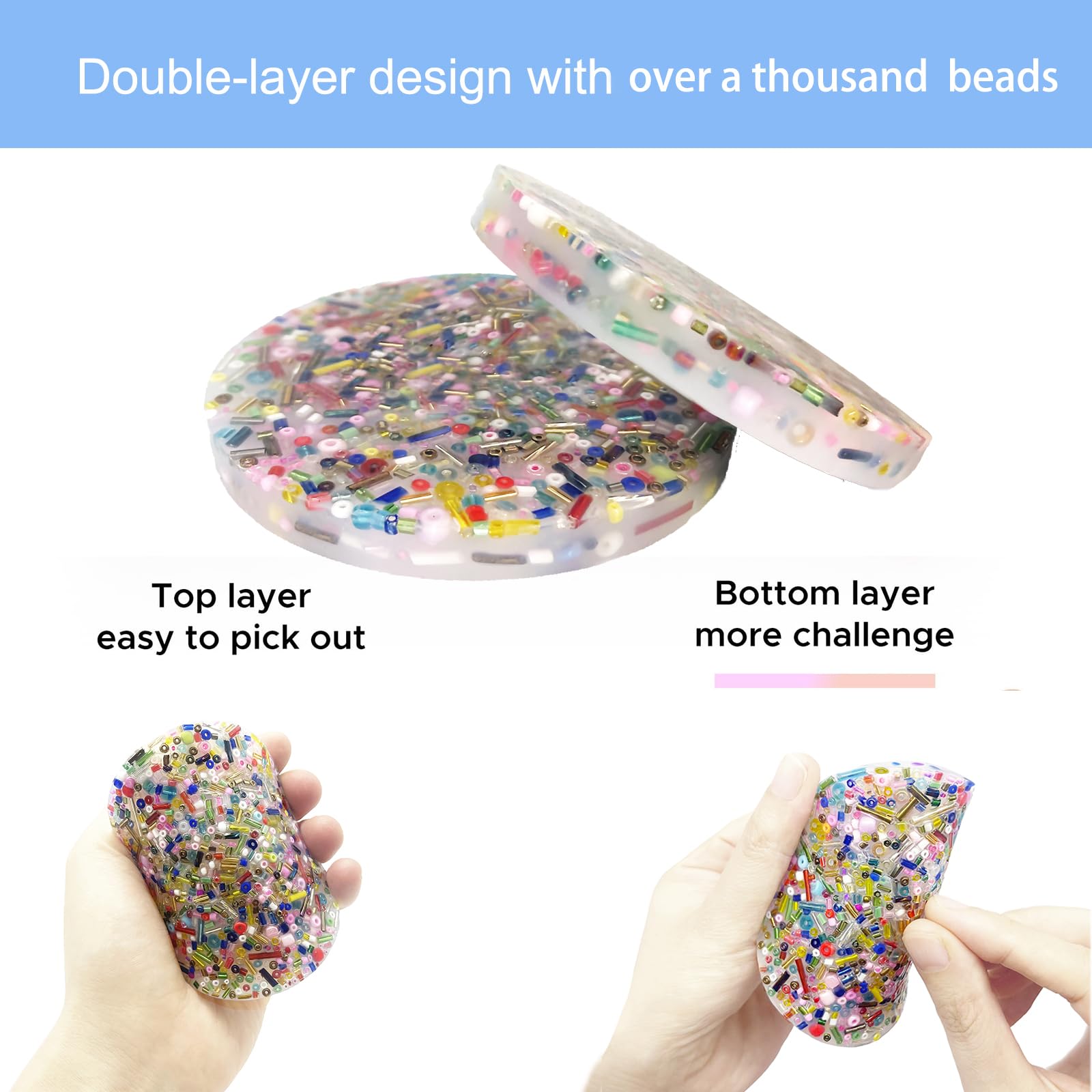 Generic skin-picking fidget pad discreet design showcases silent operation for quiet environments.