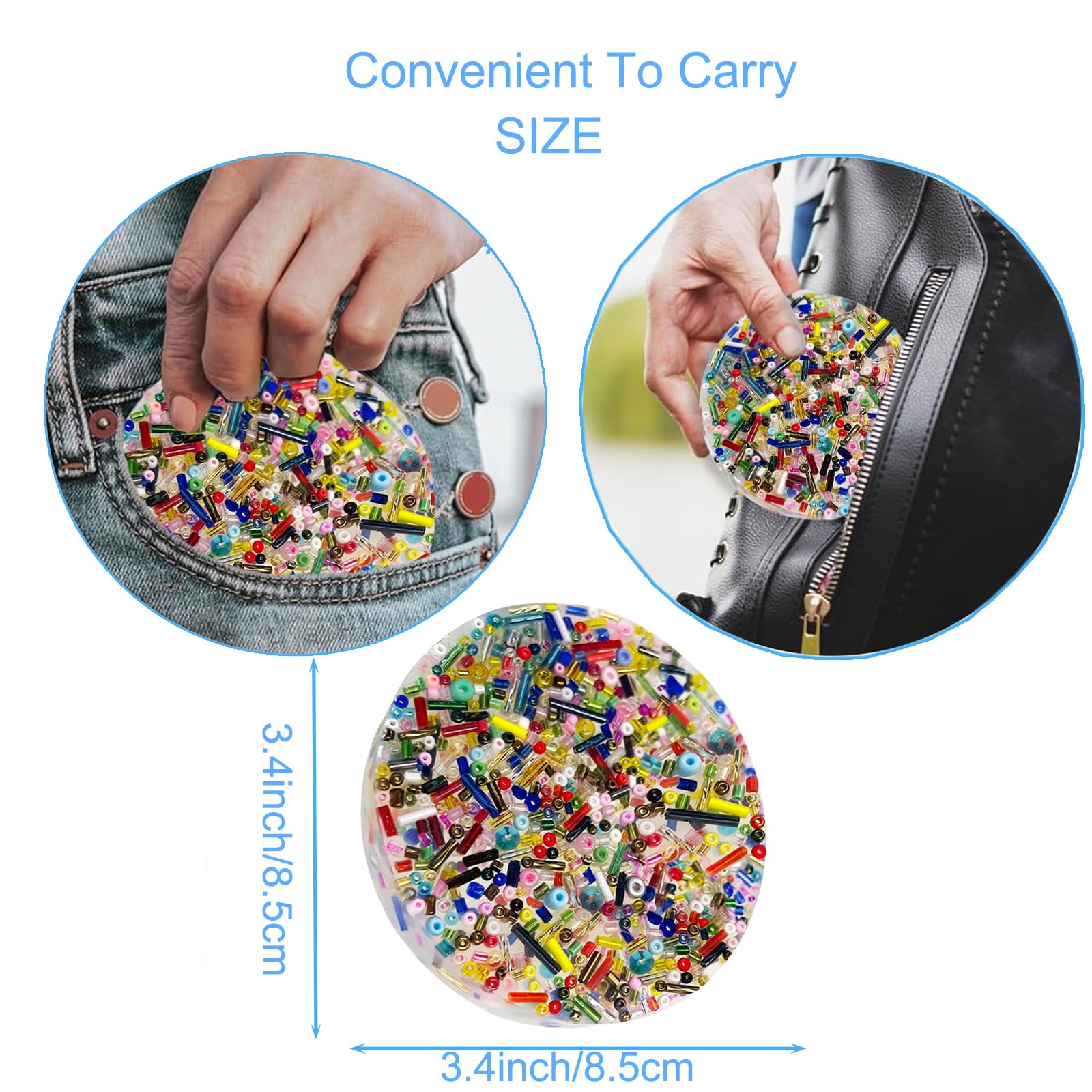 Generic skin-picking fidget pad use casual shows practical help in social or work settings.