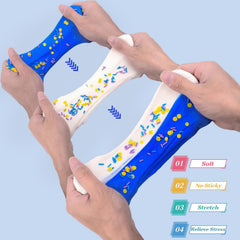 Generic soft non-sticky slime texture ideal for calm sensory play.