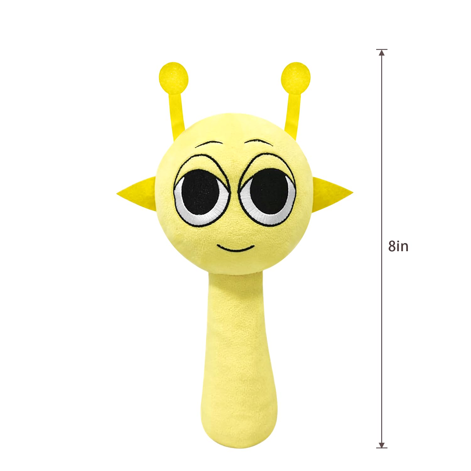 Generic Sprunky Plush 8in side view, portable hug buddy for travel and play