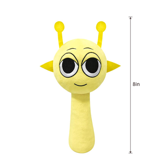Generic Sprunky Plush 8in side view, portable hug buddy for travel and play