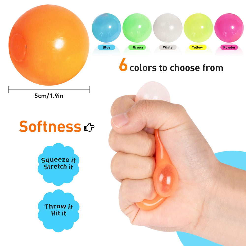 Generic sticky ball fidget toy in soft material for calming and concentration