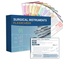 Generic Surgical Instruments Flashcards with color-coded specialty system for fast study