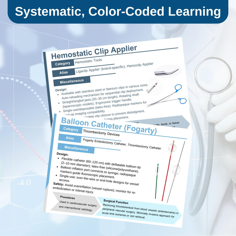 Generic Surgical Instruments Flashcards showing high-resolution photos for clear IDs