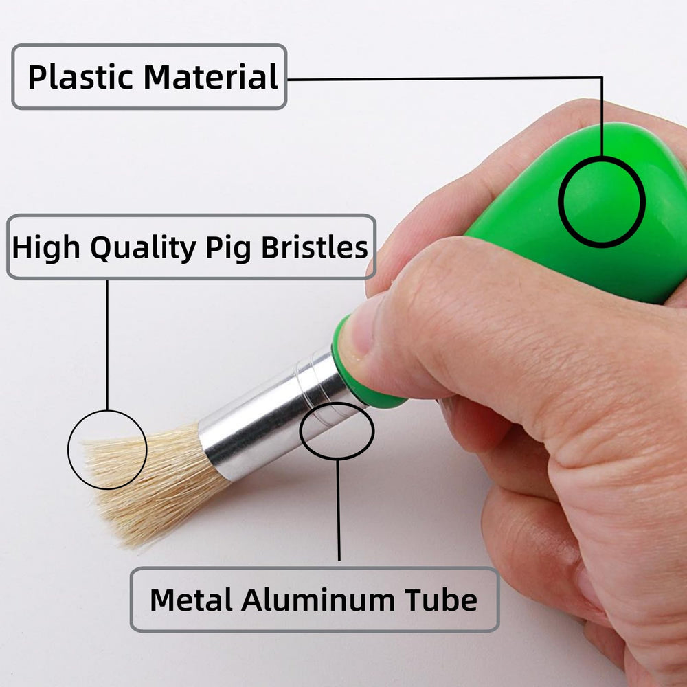 Generic toddler brushes with colorful handles spark imagination and comfort.