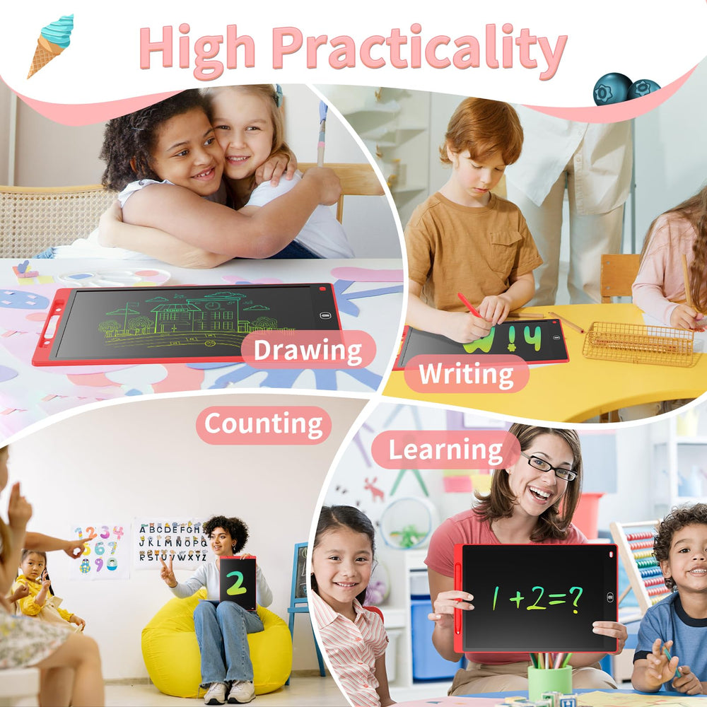 Genialba 2-Piece LCD Tablet in use by a child drawing on the surface