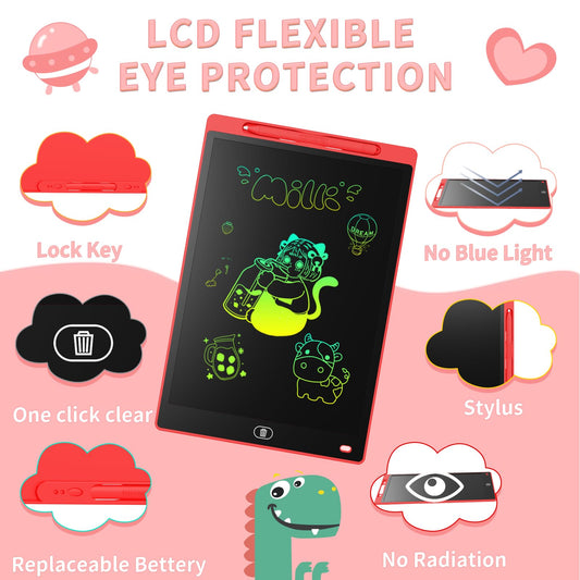 Genialba erasable drawing board for children, quick erasing and endless doodling.