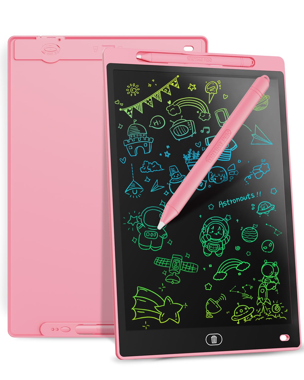 Genialba LCD Writing Board 16in with colorful screen for mess-free kid drawing