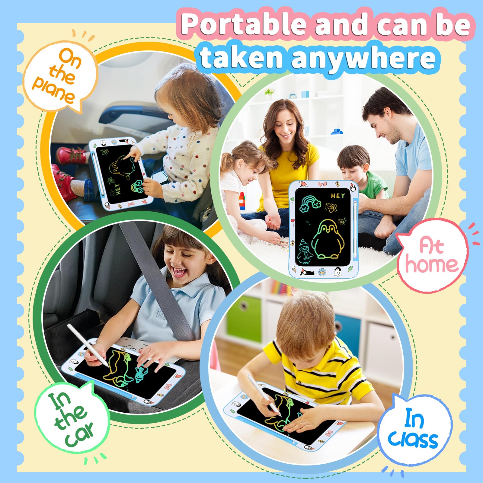 Genialba Penguin LCD drawing tablet portable and lightweight