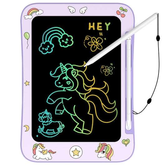 Genialba Unicorn LCD board front view for creative, eye-friendly play.