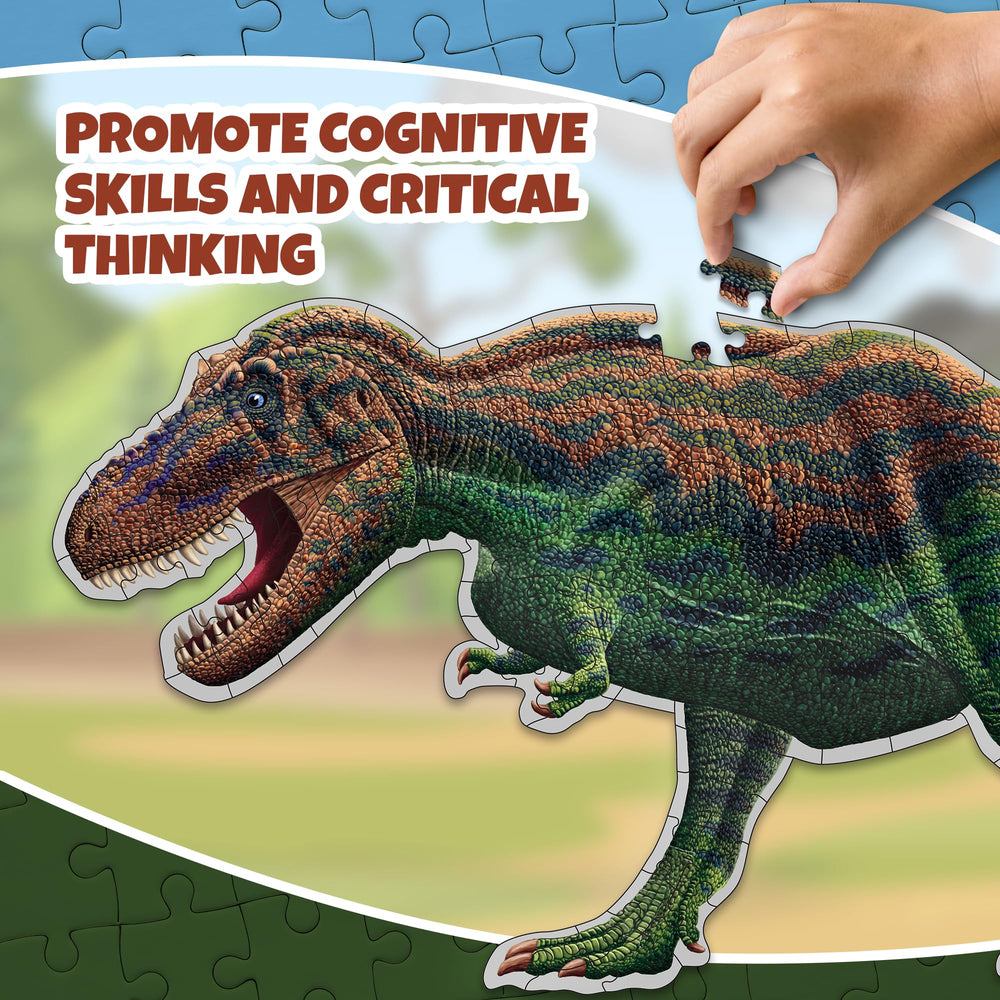 Genius Games double-sided puzzle design with art and glow-in-the-dark skeleton.