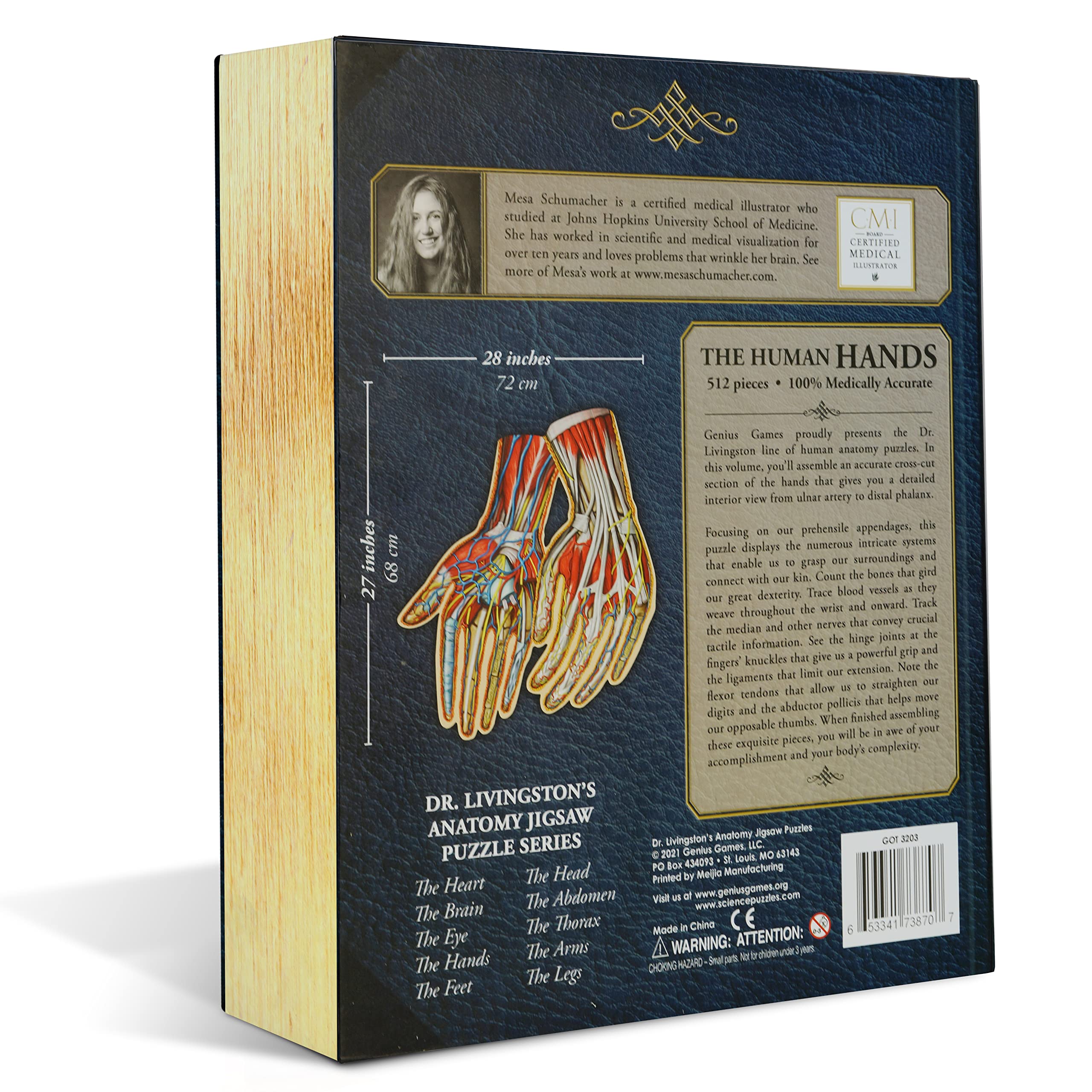 Genius Games Dr. Livingston's Hands puzzle educational scene highlights practical body knowledge.