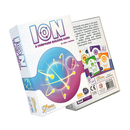 Genius Games Ion card pile visuals for classroom-friendly learning