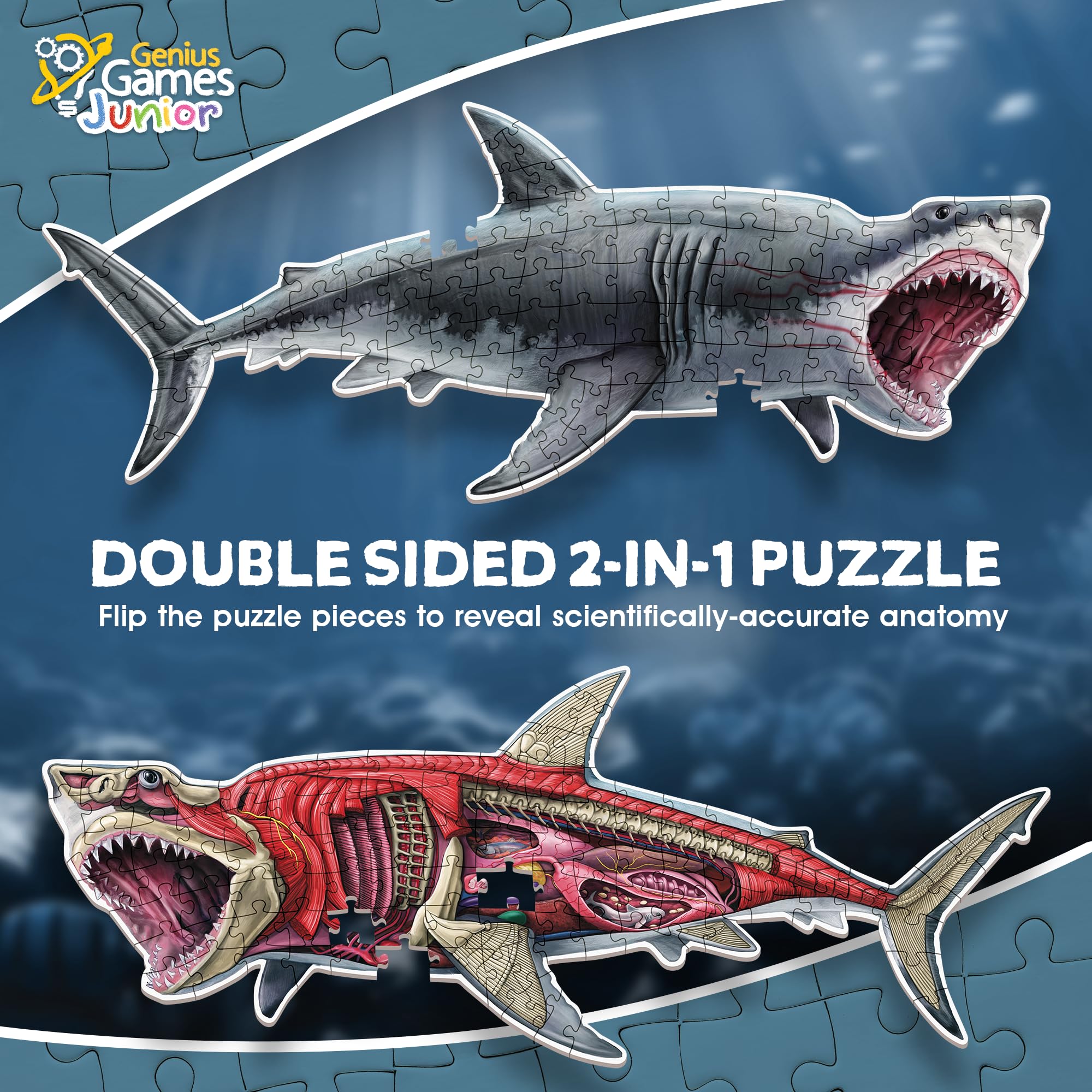 Genius Games large-pieces puzzle offers easy handling for young builders.