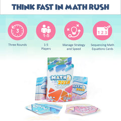 Classroom-friendly Math Rush setup for math class or homeschool