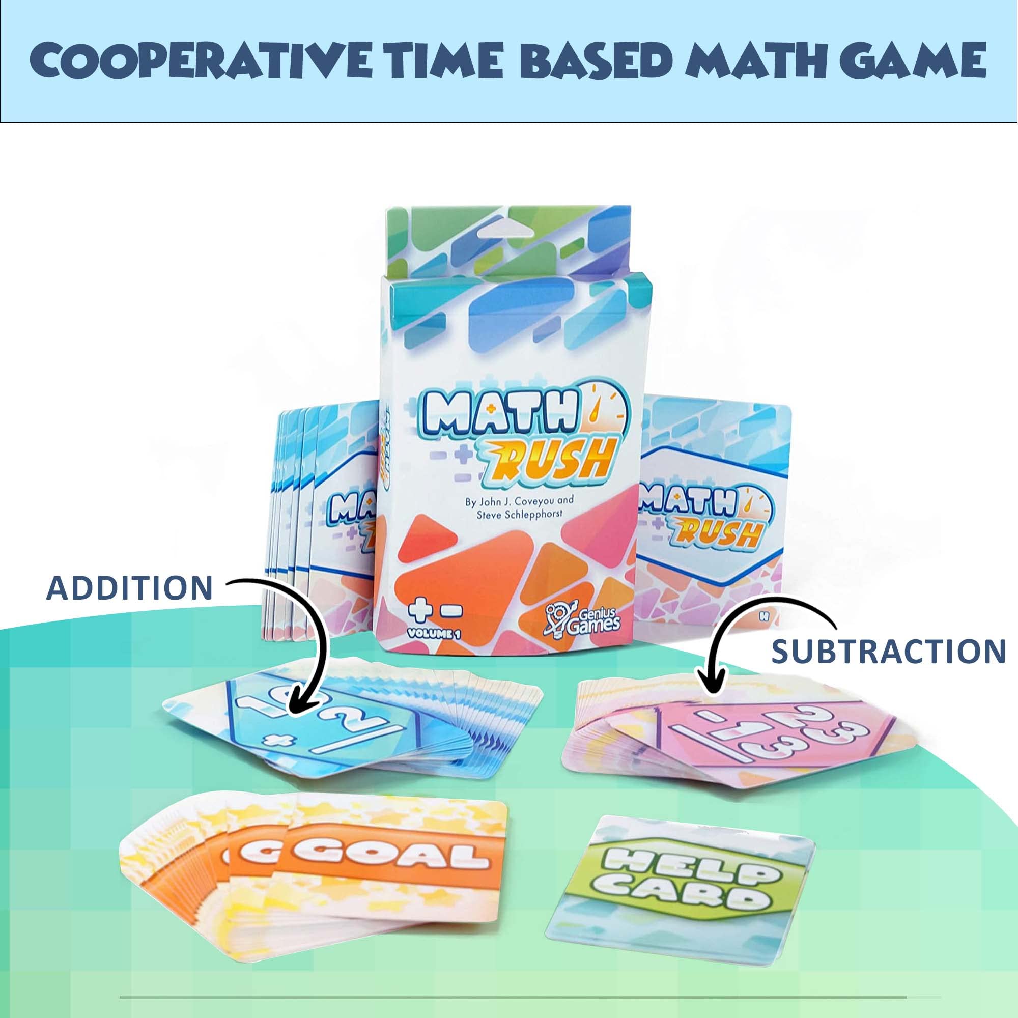 Genius Games Math Rush cooperative play scene tempts teamwork and math confidence