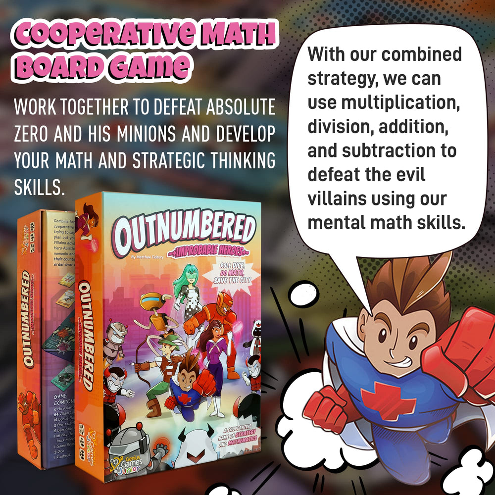 Outnumbered gameplay close-up highlighting multiplication and division concepts.