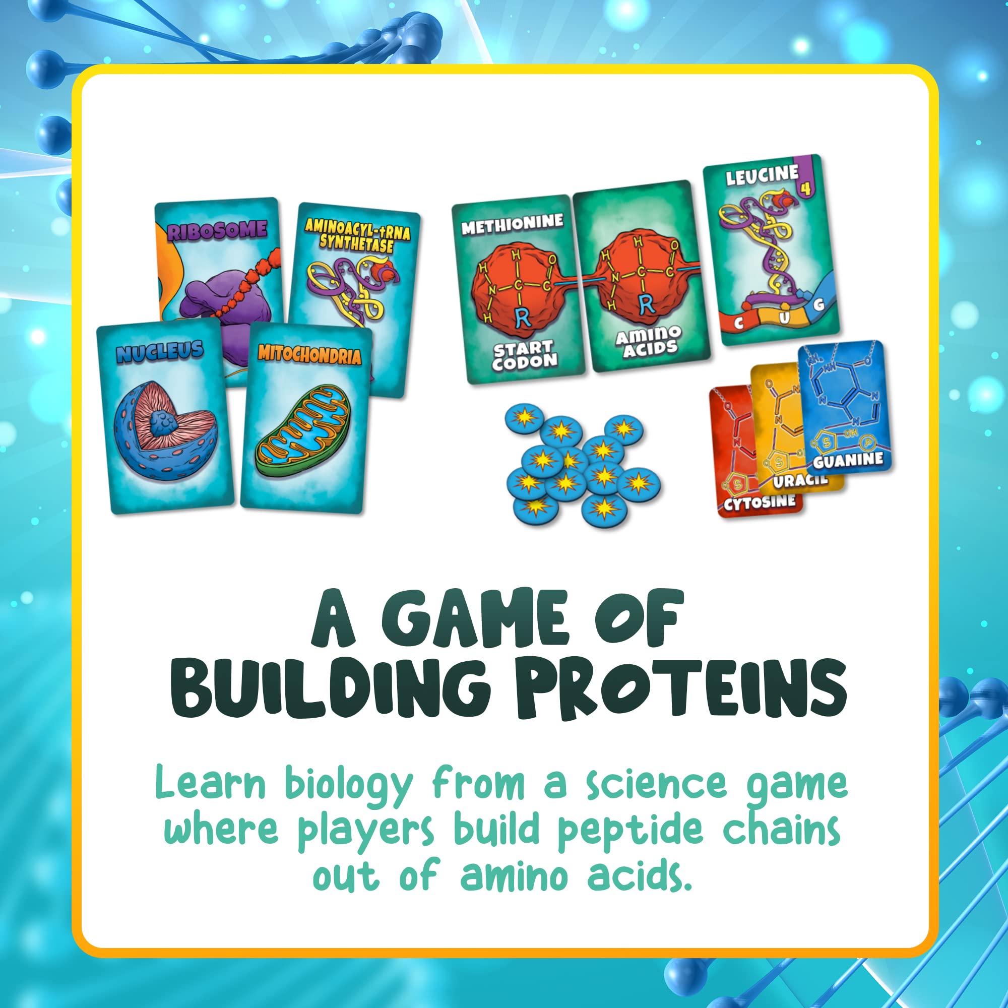 Genius Games Peptide ribosome card fuels protein synthesis options in play.