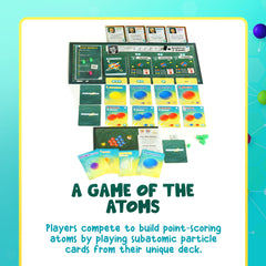 Genius Games Subatomic scientist-cards introduce powerful abilities in the deck.