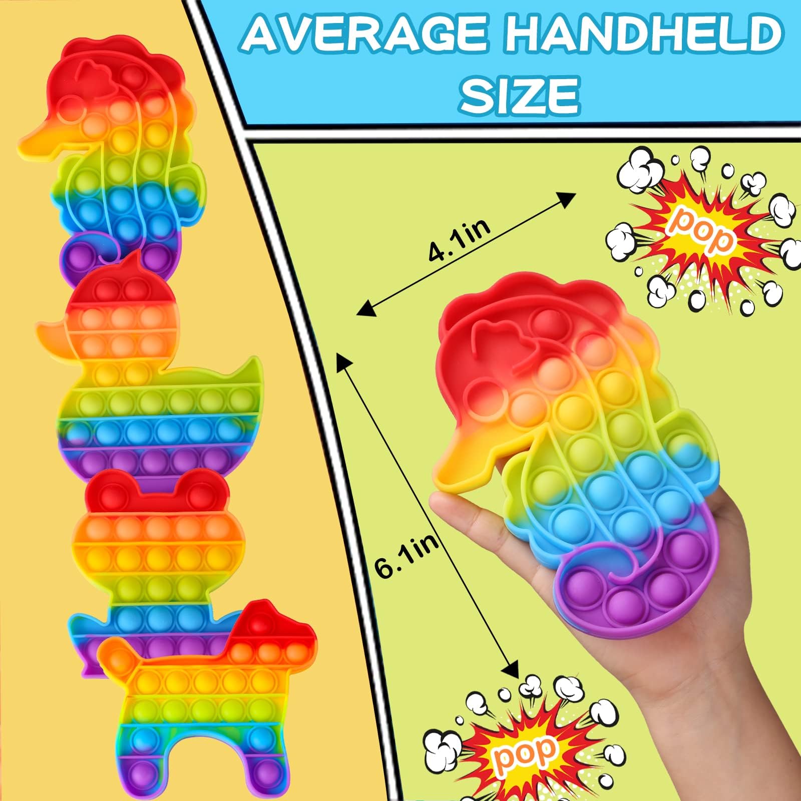 Genovega fidget toys animal designs close-up showing color and texture variety for kids