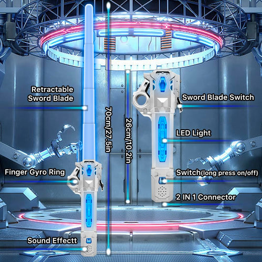Genqiang seven-color LED saber offers vibrant visuals for parties and costumes.