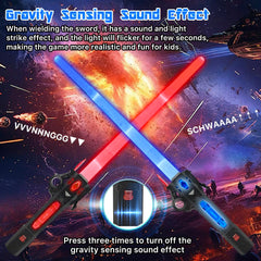 Genqiang light-up sword glow-in-dark feature enhances night party play.