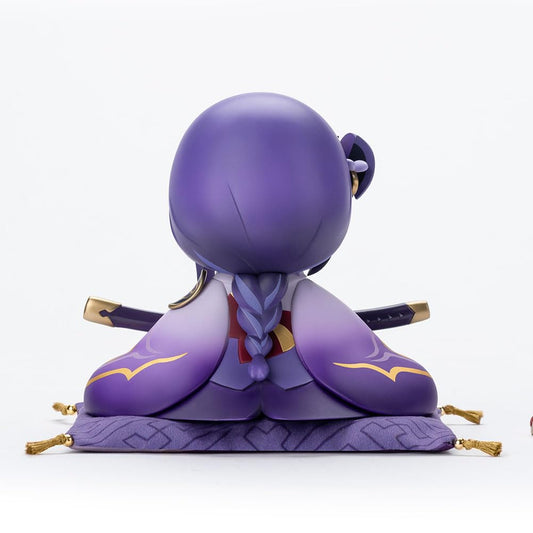 GENSHIN IMPACT Narukami Ogosho statue, dynamic pose conveying thunder god energy for shelf display.