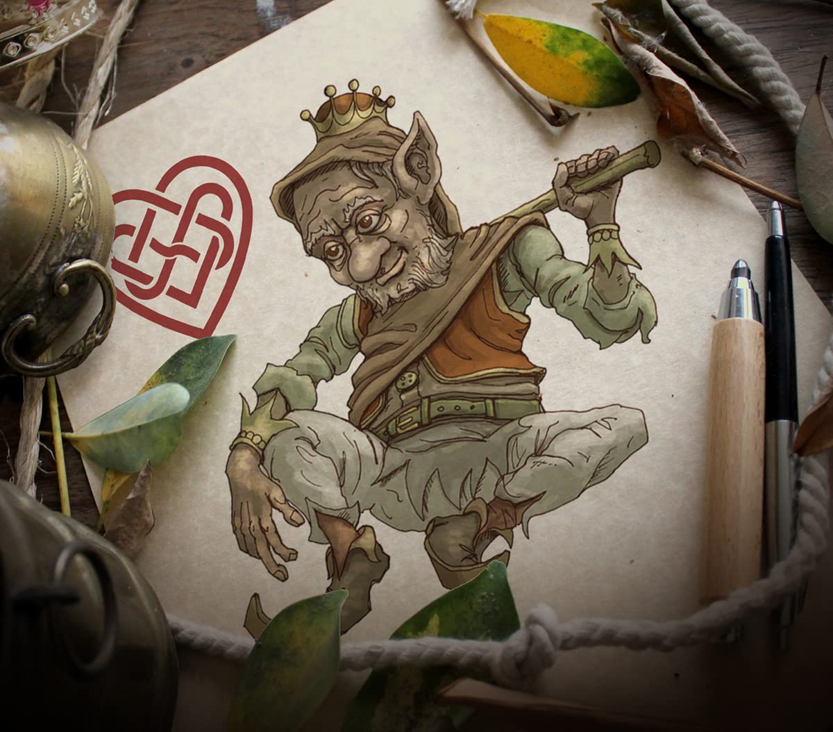 Gent Supply Co Emerald-green theme enhances fae artwork and display
