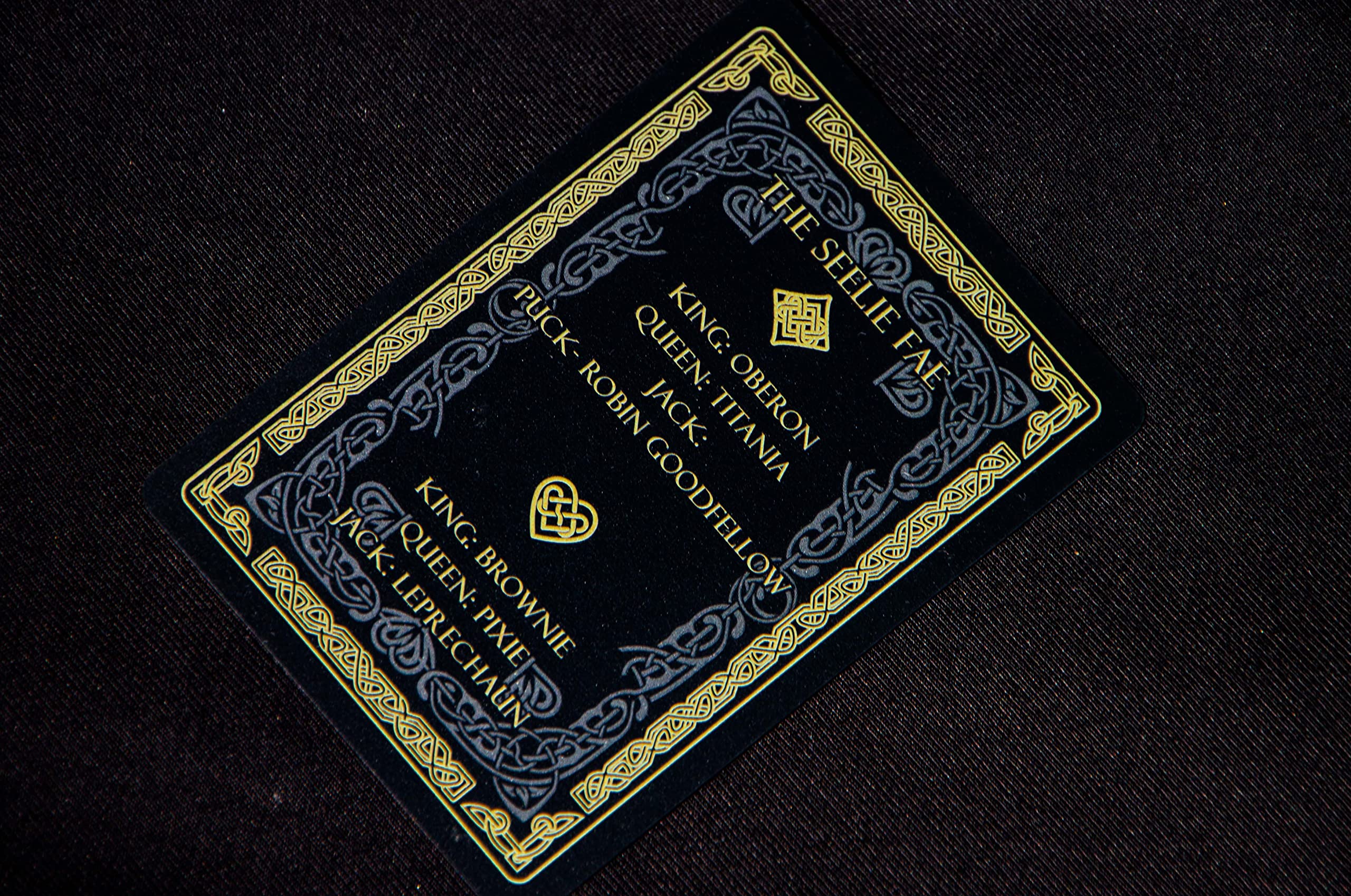 Gent Supply Co gold foil tuck box of the Fae deck