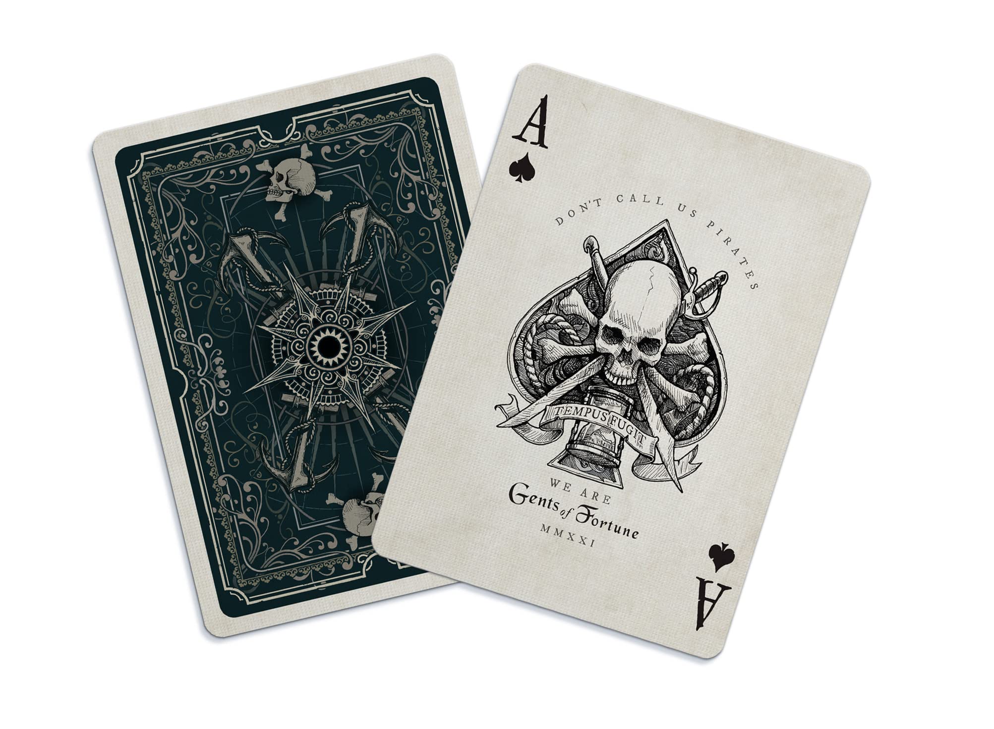 GENT SUPPLY CO. Gents of Fortune deck front with pirate portraits for authentic gameplay