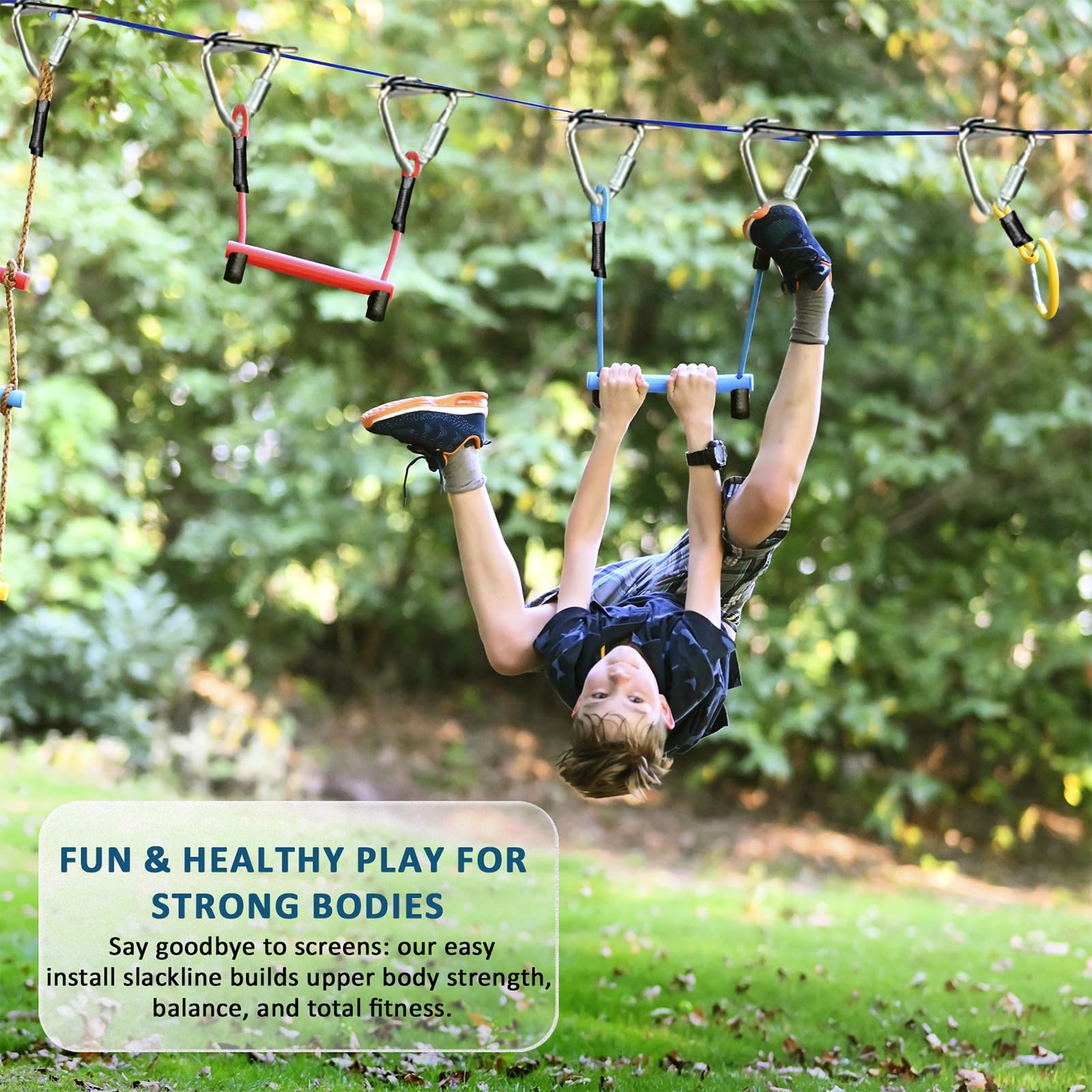 Gentle Booms Sports Ninja Warrior arm trainer enhances upper body grip strength outdoors