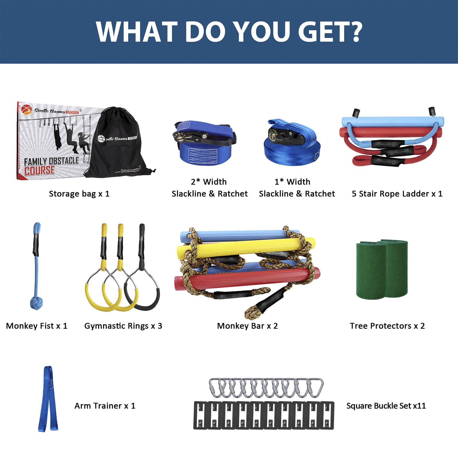 Gentle Booms Sports Ninja Warrior carry bag for easy transport and storage