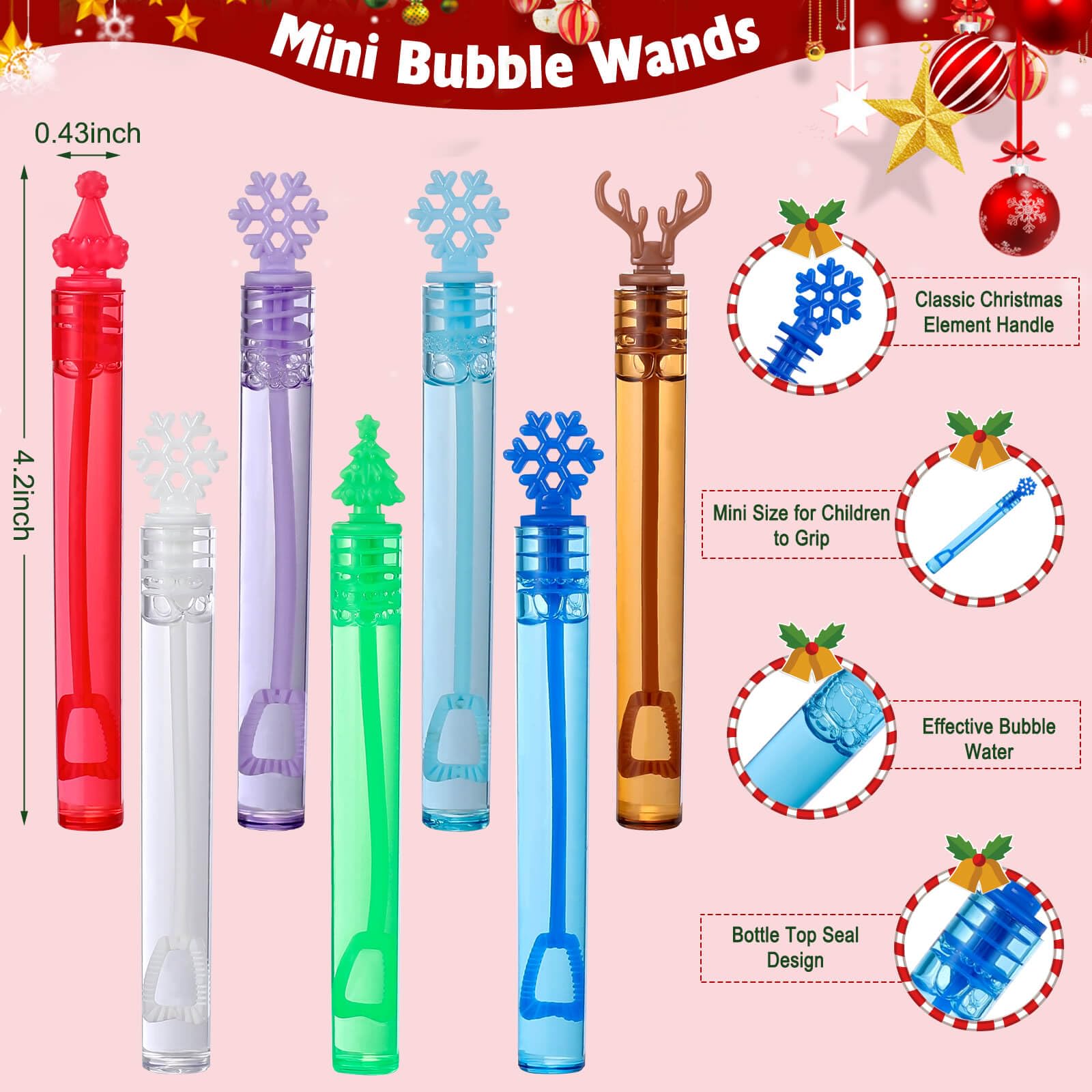 Genuvi colorful Christmas bubble wands create festive party moment