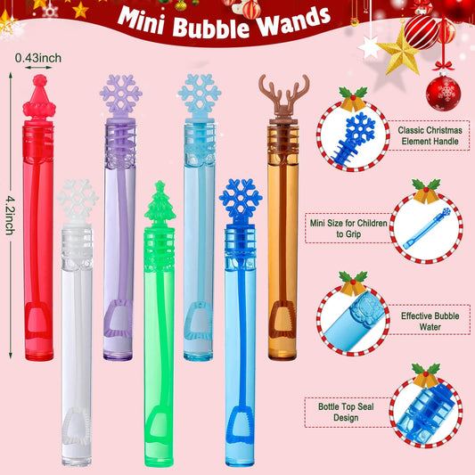 Genuvi colorful Christmas bubble wands create festive party moment