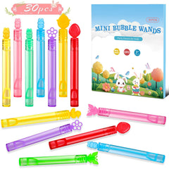 Genuvi Easter mini bubble wands 30pc, compact for kids' hands and travel
