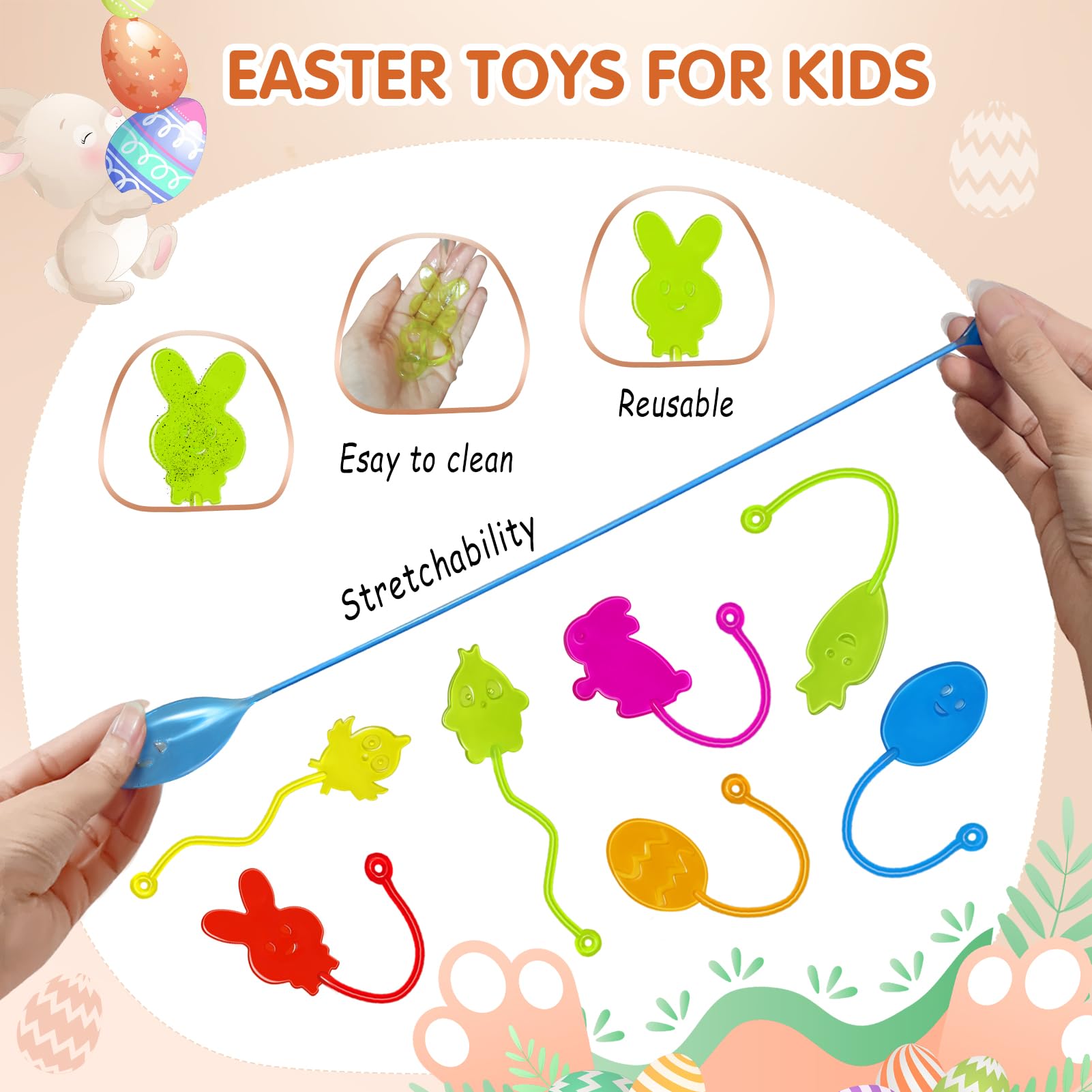 Genuvi Easter Sticky Hands classroom prizes encourage fun learning.