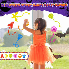 Genuvi Halloween sticky hands skull shape great as goodie bag filler.