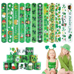 Genuvi St Patrick's slap bracelet with shamrock pattern for celebrations