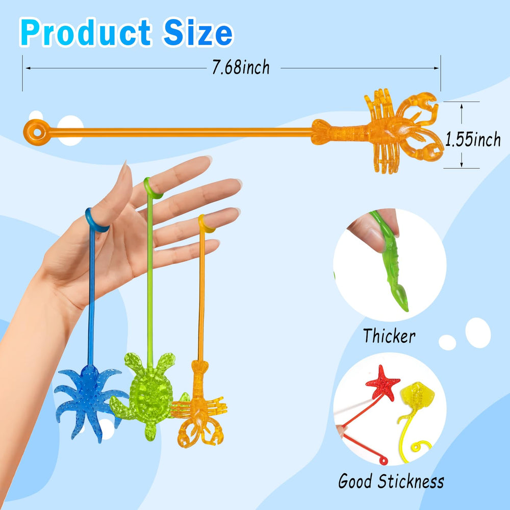 Genuvi Sticky Hands in bright colors for kids, ideal for tactile play and party decor.