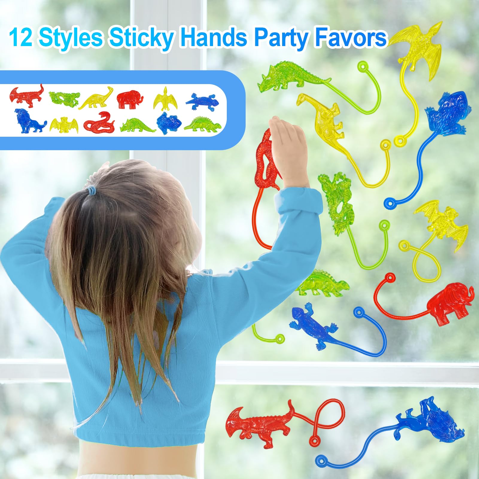 Genuvi colorful sticky hands for party games and prizes