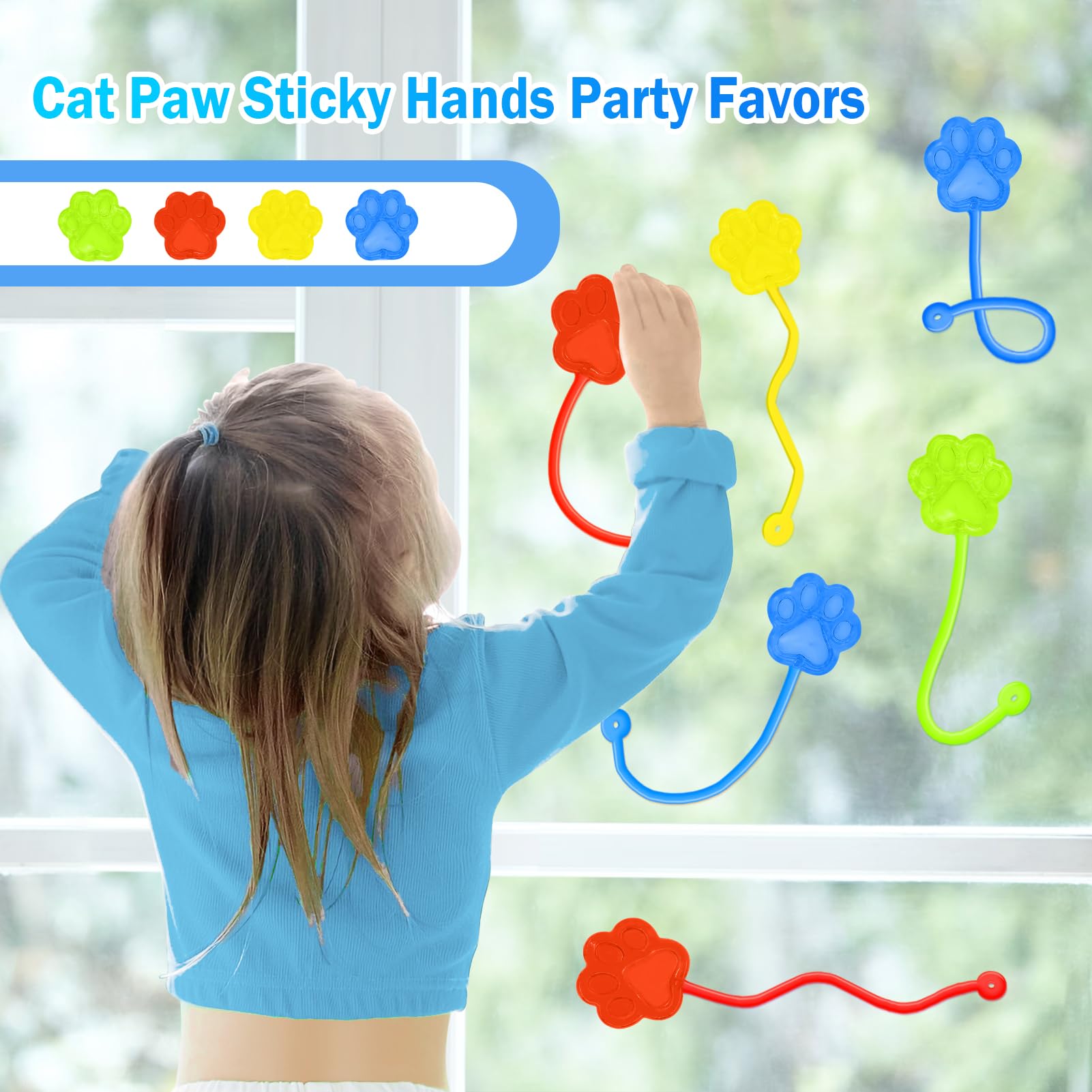 Genuvi Sticky Hands surface-toss fun on walls and windows.