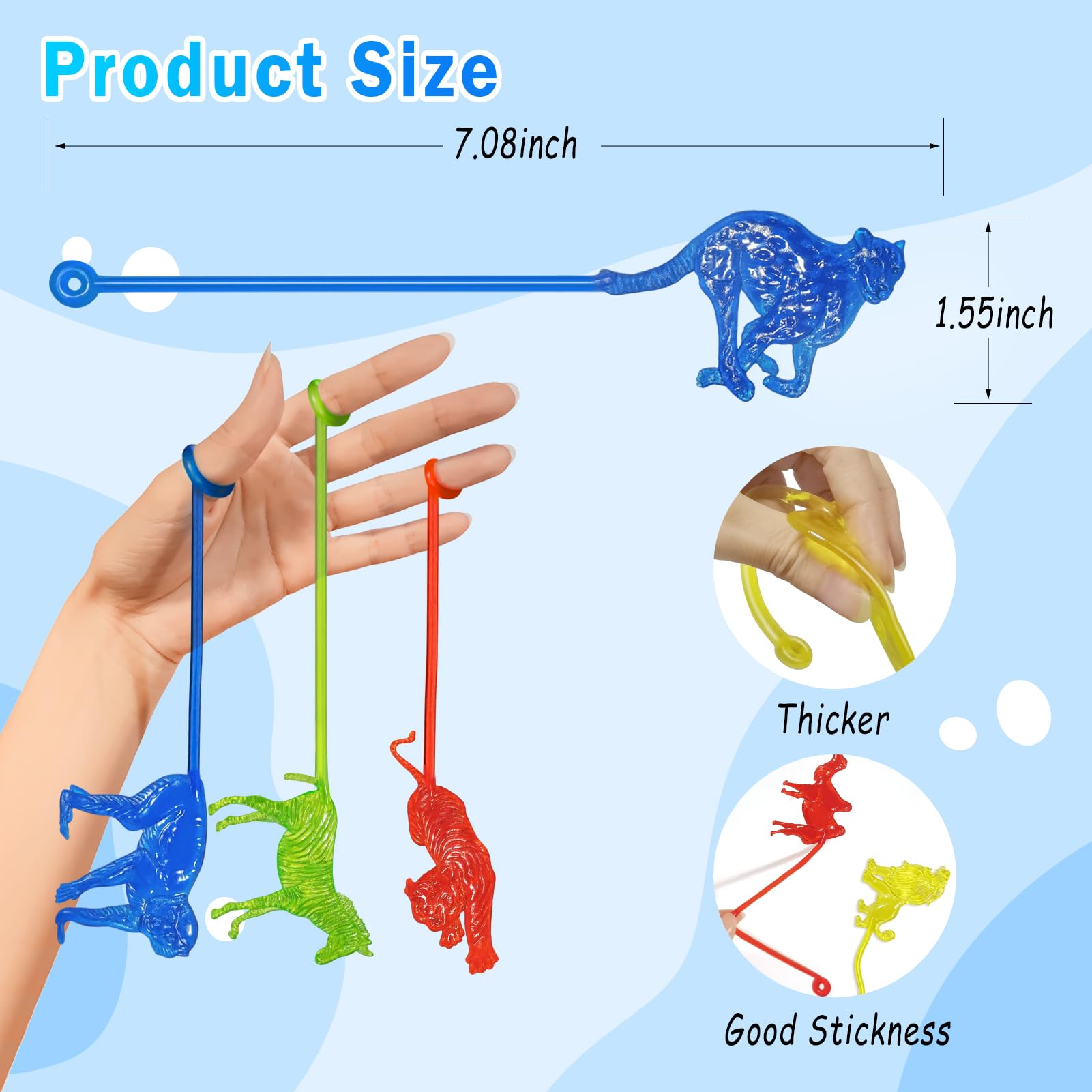 Genuvi Sticky Hands throw and stick—fun fidget toy for walls, ceilings, and surfaces.