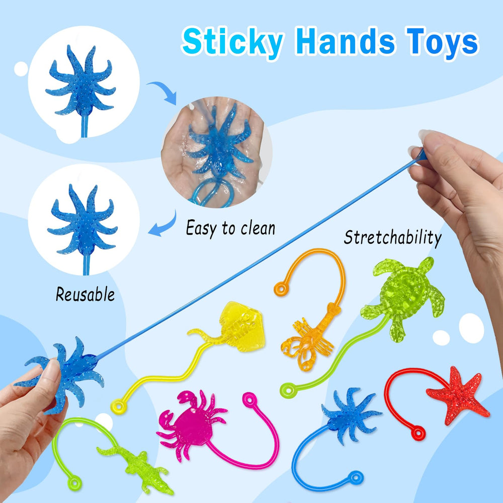 Genuvi Sticky Hands toss on walls and ceilings, creating interactive, mess-free fun.
