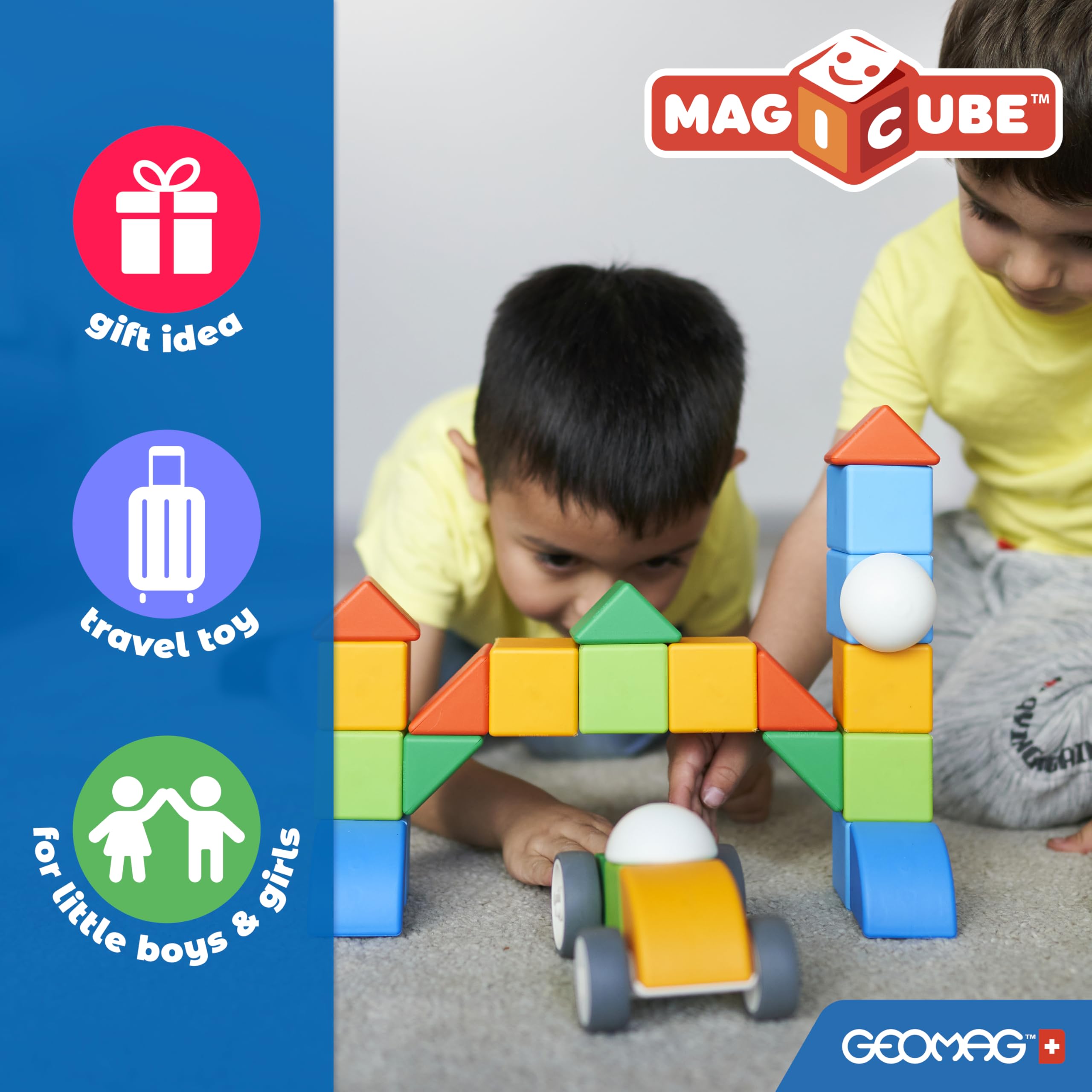 Geomag MagiCube recycled-plastic cubes showcase sustainable play with durable construction