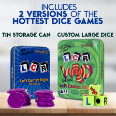 George and Company LCR original blue tin showcases classic table game design for gatherings