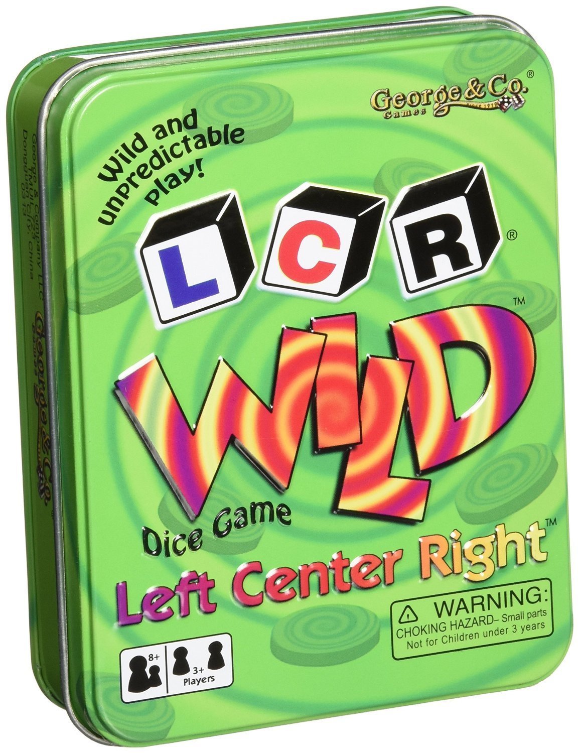 George GEO0723 LCR Wild large dice enhance fast-paced rounds.