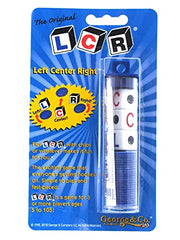 George LCR dice cubes with three marked faces for dynamic left-right-center action.