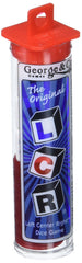 George LCR game chips in a tube for quick family play and portability.